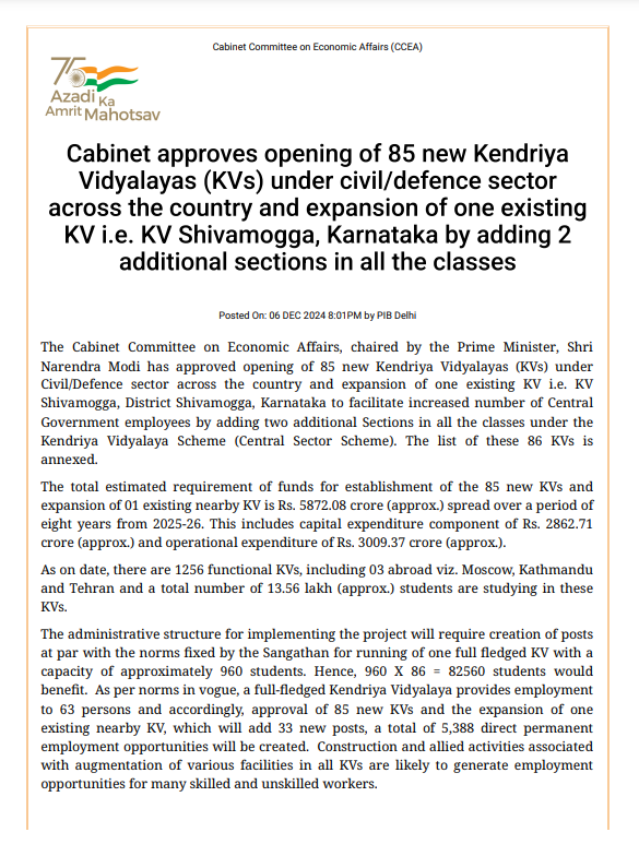 OPENING KVs