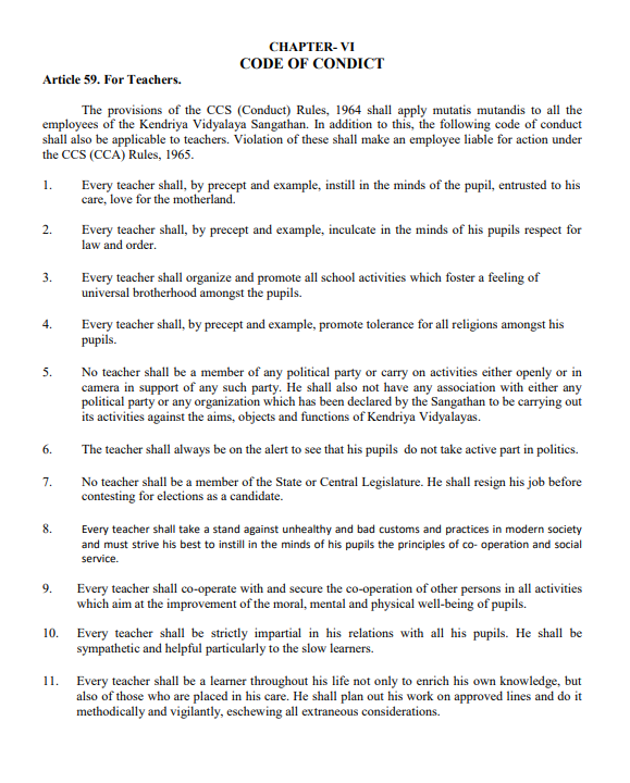 Code of Conduct Article 59