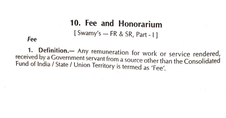 FEES AND HONORARIUM