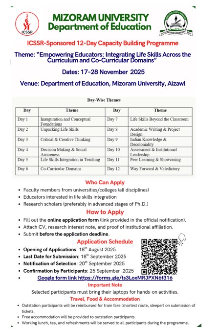 ICSSR-Sponsored 12-DayCapacityBuildingProgramme