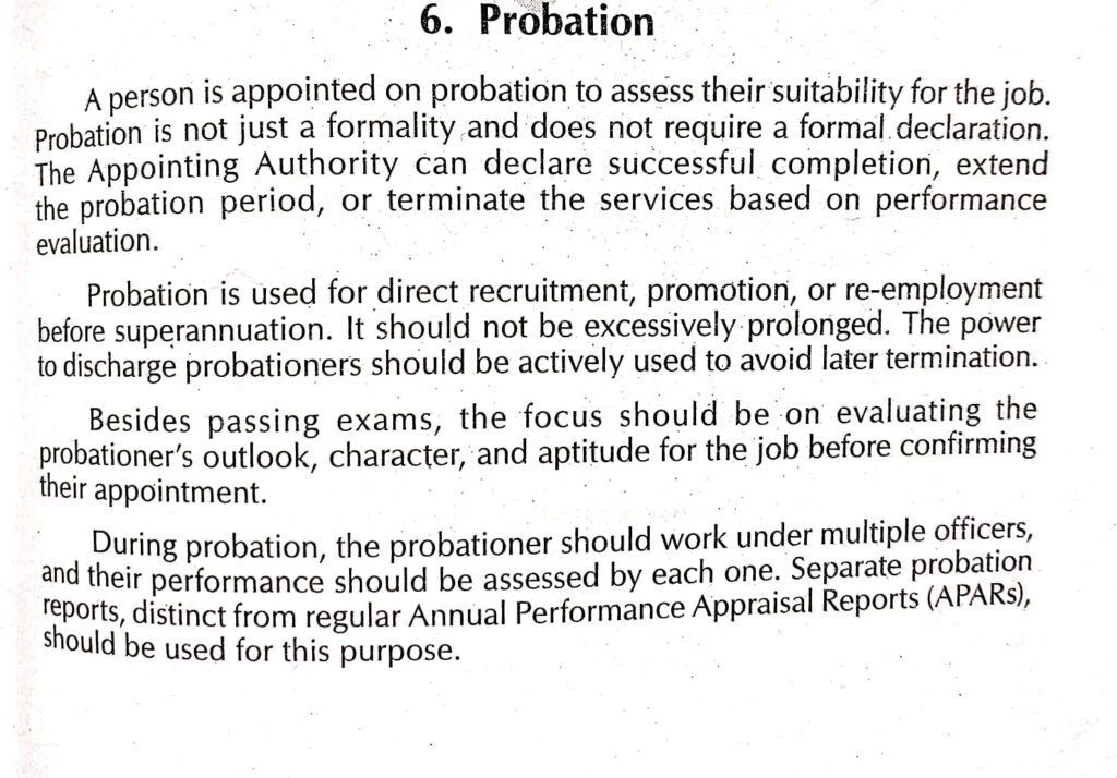 PROBATION rules