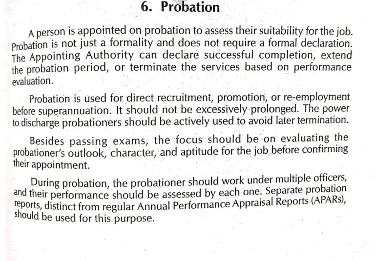 PROBATION rules